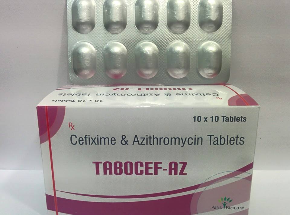 TABOCEF-AZ TAB. | Cefixime 200mg + Azithromycin 250mg (Alu-Alu)